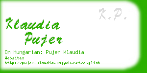 klaudia pujer business card